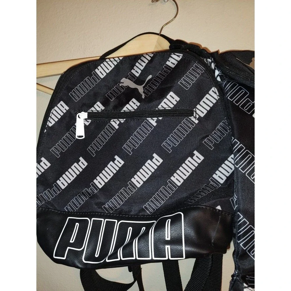 New Puma Women's Set of 3 :  Black & White Mini Backpack , Pouch , Coin Pouch